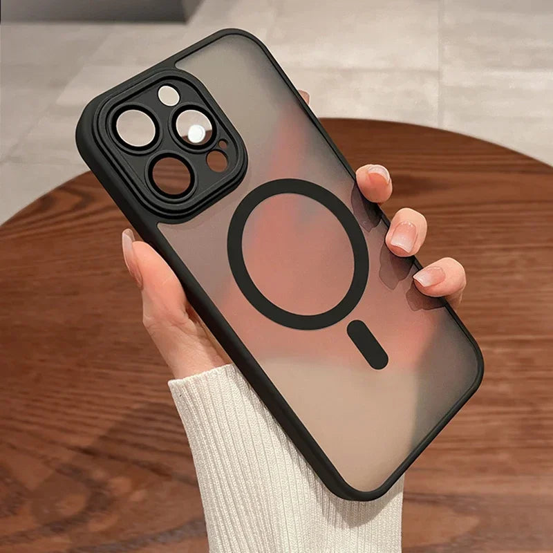 Magnetic Luxury Matte Translucent Armour Case