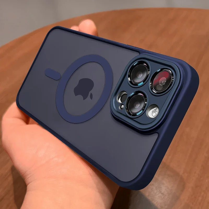 Magnetic Luxury Matte Translucent Armour Case