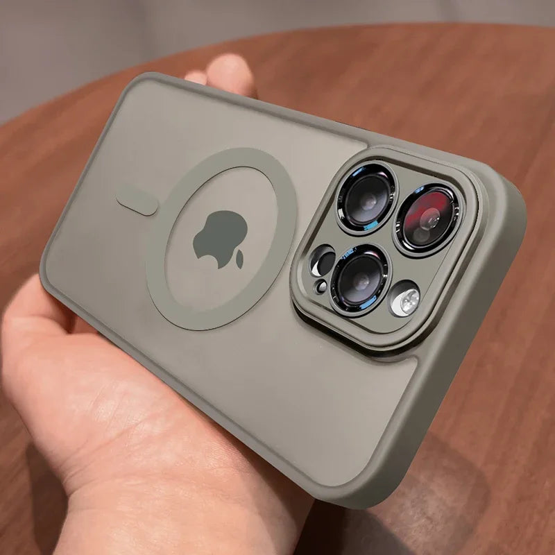 Magnetic Luxury Matte Translucent Armour Case