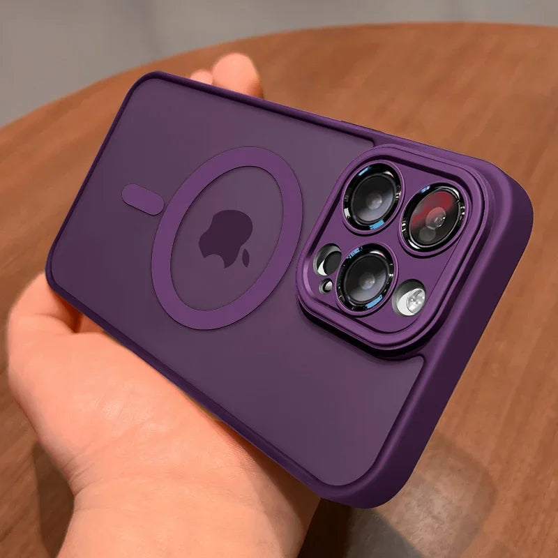 Magnetic Luxury Matte Translucent Armour Case