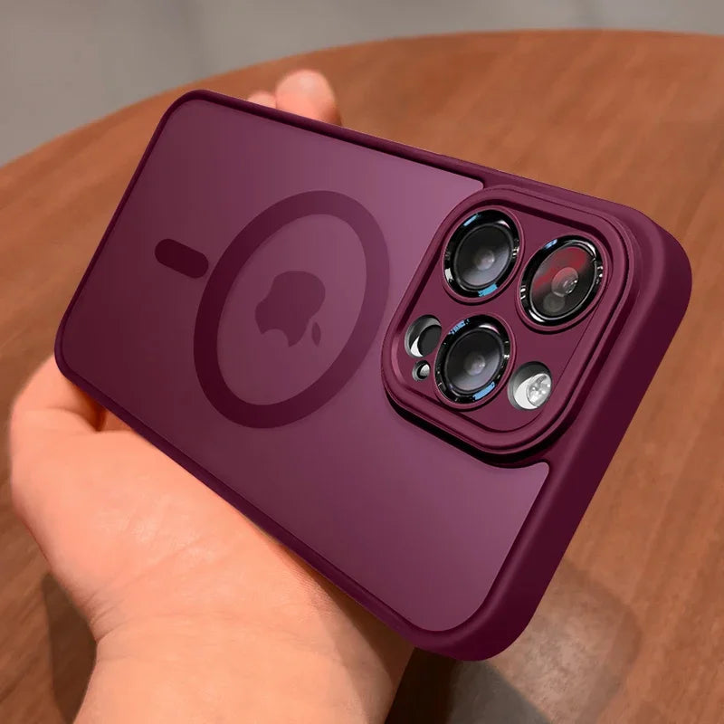 Magnetic Luxury Matte Translucent Armour Case