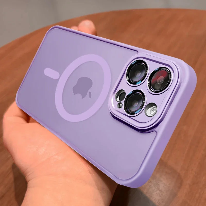 Magnetic Luxury Matte Translucent Armour Case
