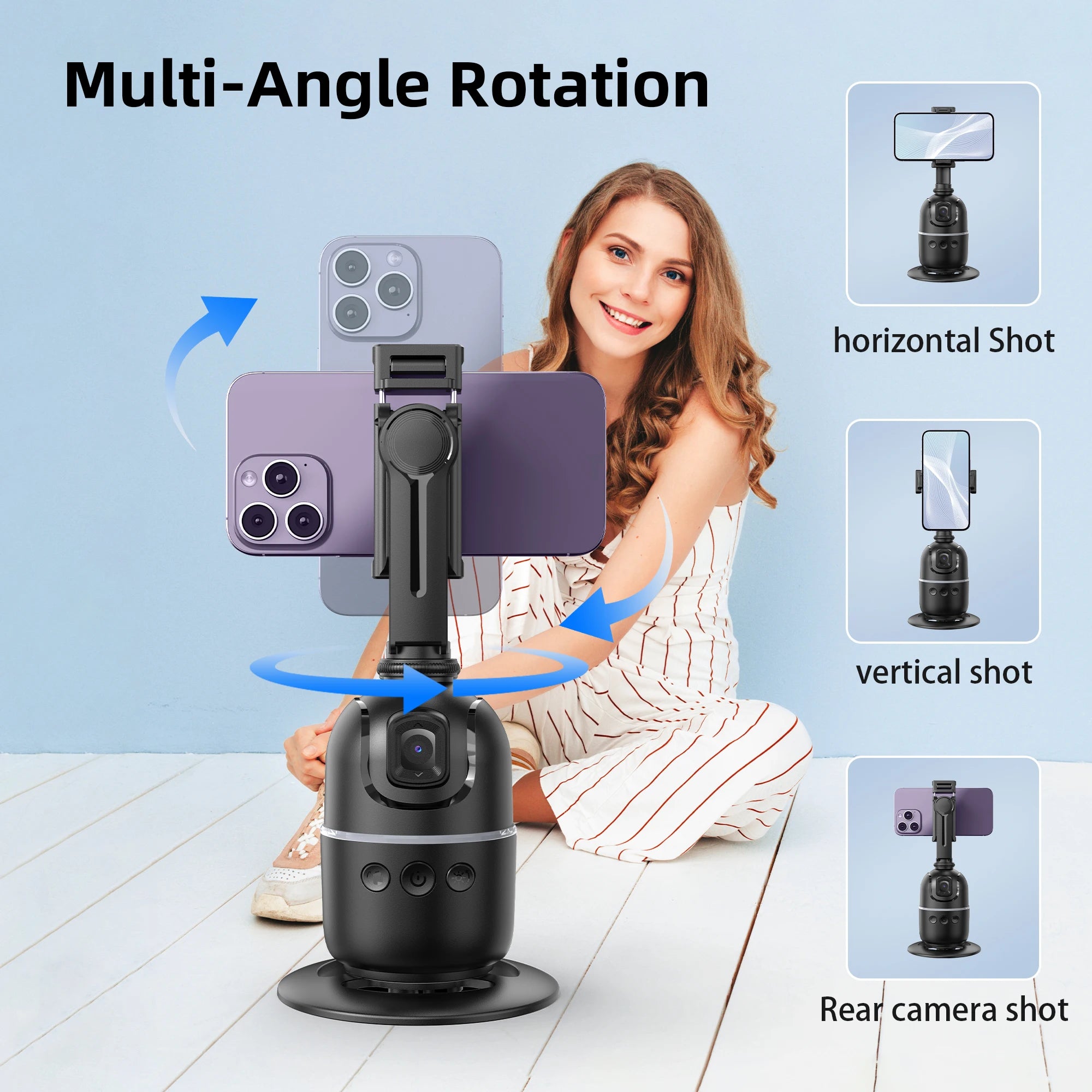360° Auto Smart Face Tracking AI Gimbal