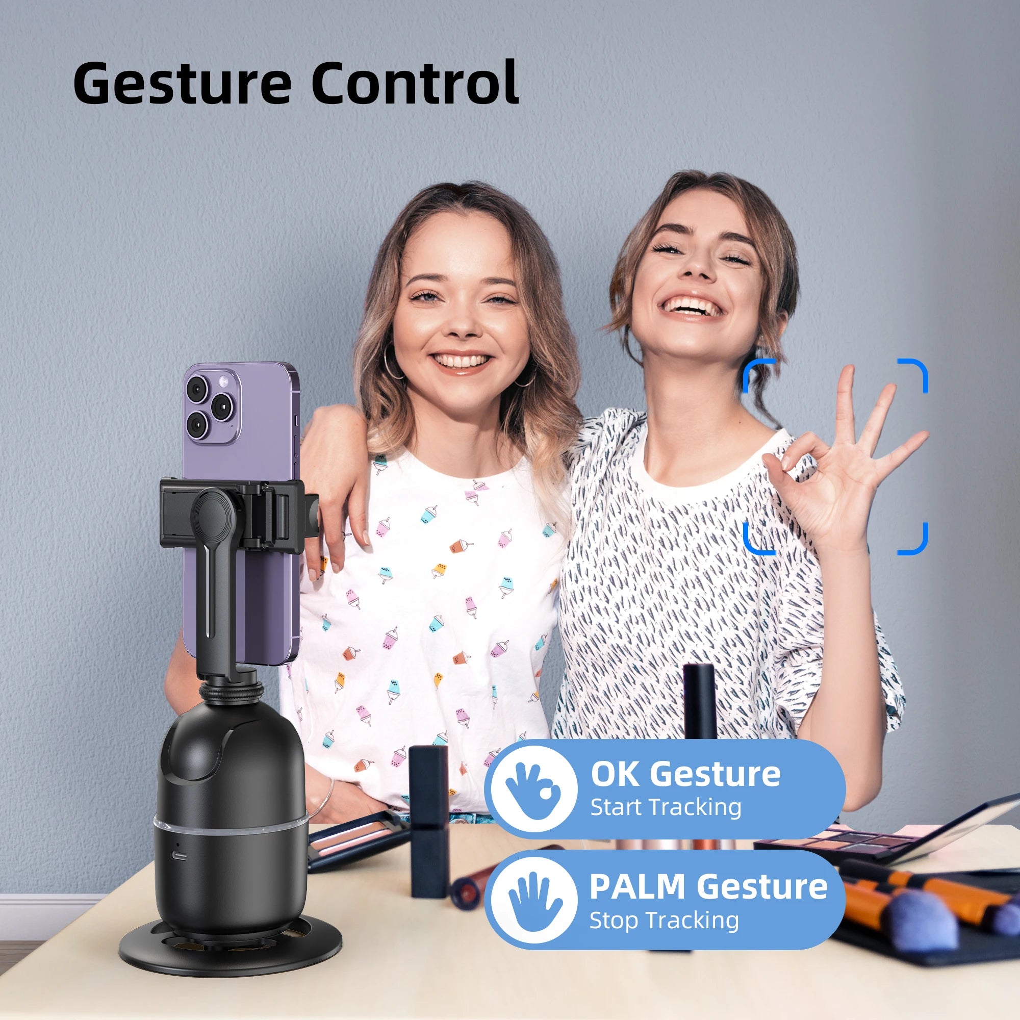 360° Auto Smart Face Tracking AI Gimbal